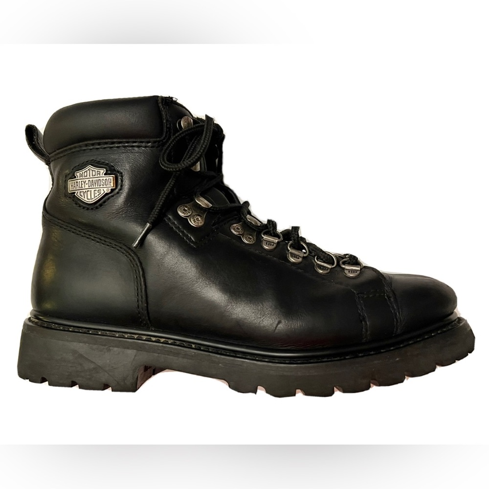 Harley Davidson Dipstick Boots Men's Size 8.5 Black Leather Motorcycle D91610 - Picture 8 of 16